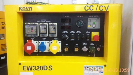 400Amp 휴대용 디젤 아크 웨일더 제너레이터 EW320DST 280CC/CV 등급 전류